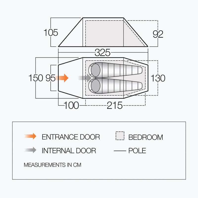 Палатка за къмпинг 2 - местна Vango Scafell 200 pamir green 2