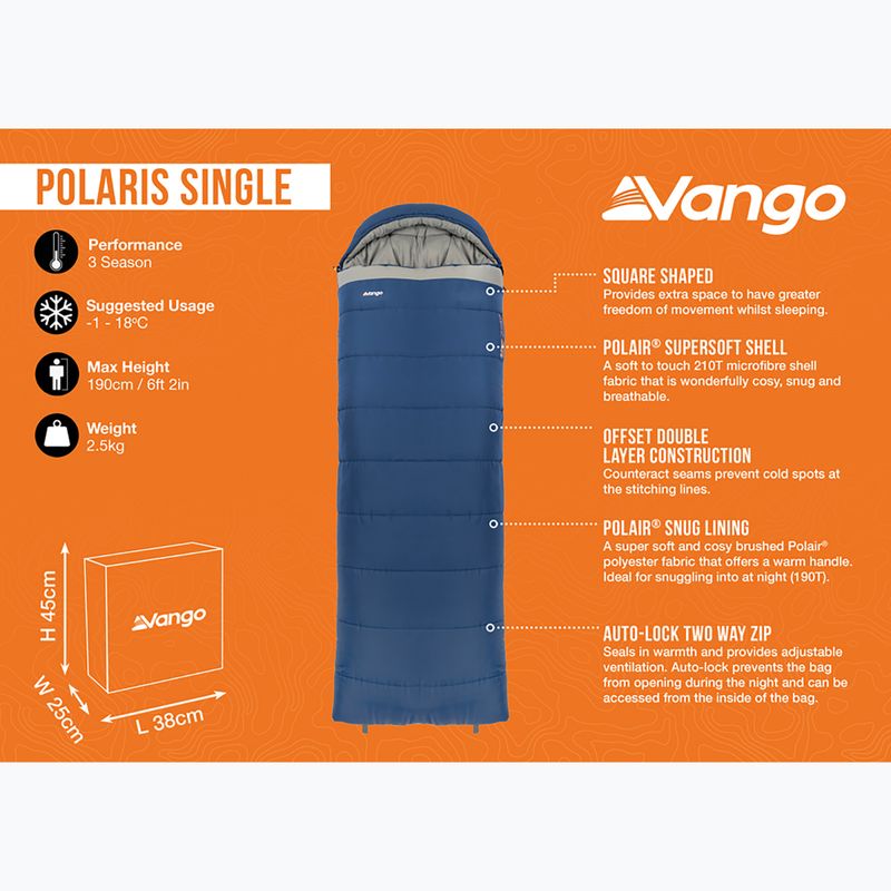 Спален чувал Vango Polaris Single neptune 9