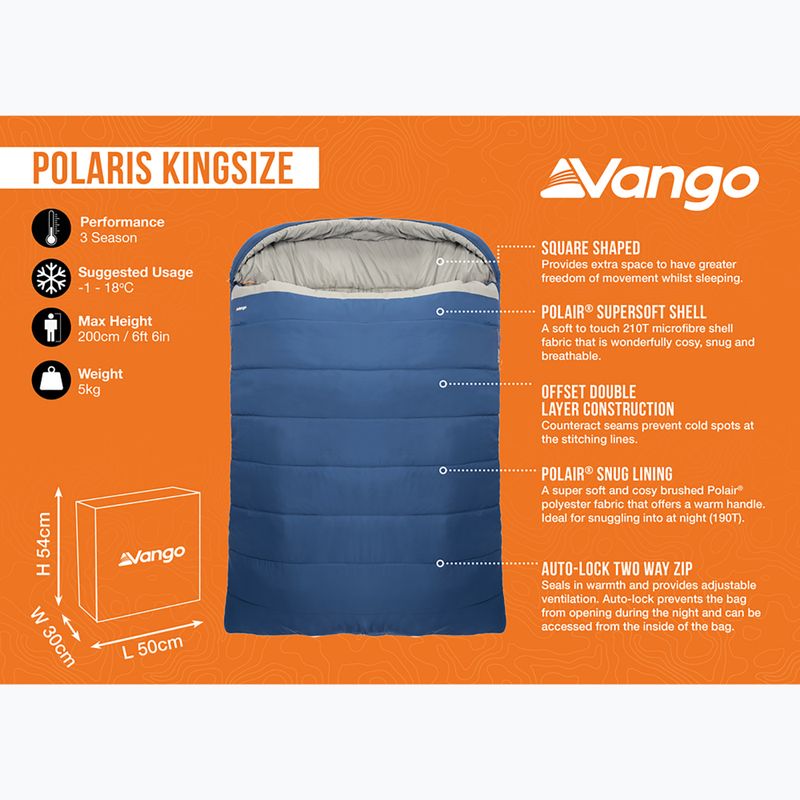 Спален чувал Vango Polaris Kingsize neptune 10