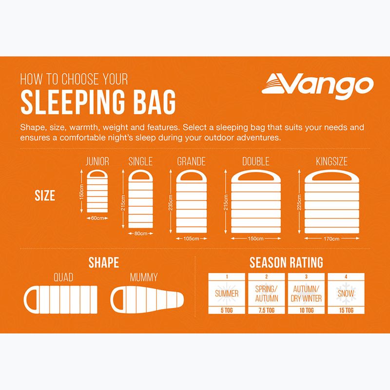 Детски спален чувал Vango Stellar Junior atlantic blue 11