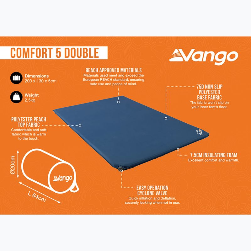 Vango Comfort 5 Double neptune самонадуваща се постелка 8