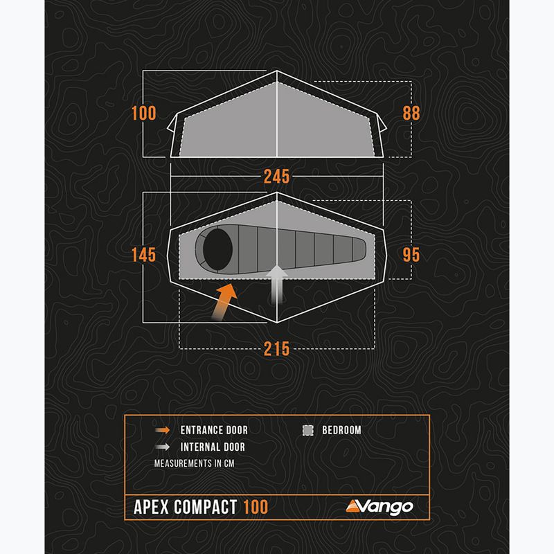 Vango Apex Compact 100 горскозелена палатка за трекинг за 1 човек 2