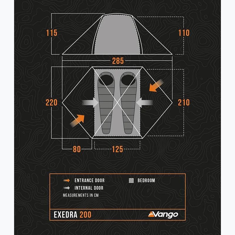 Палатка за трекинг 2-местна Vango Exedra 200 forest green 2