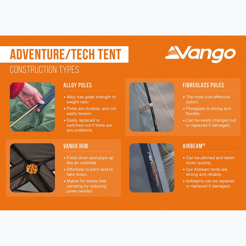 Vango Soul 300 тъмно синя палатка за трекинг за 3 лица 10
