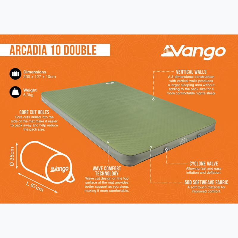 Самонадуващ се матрак Vango Arcadia 10 Double olive 7