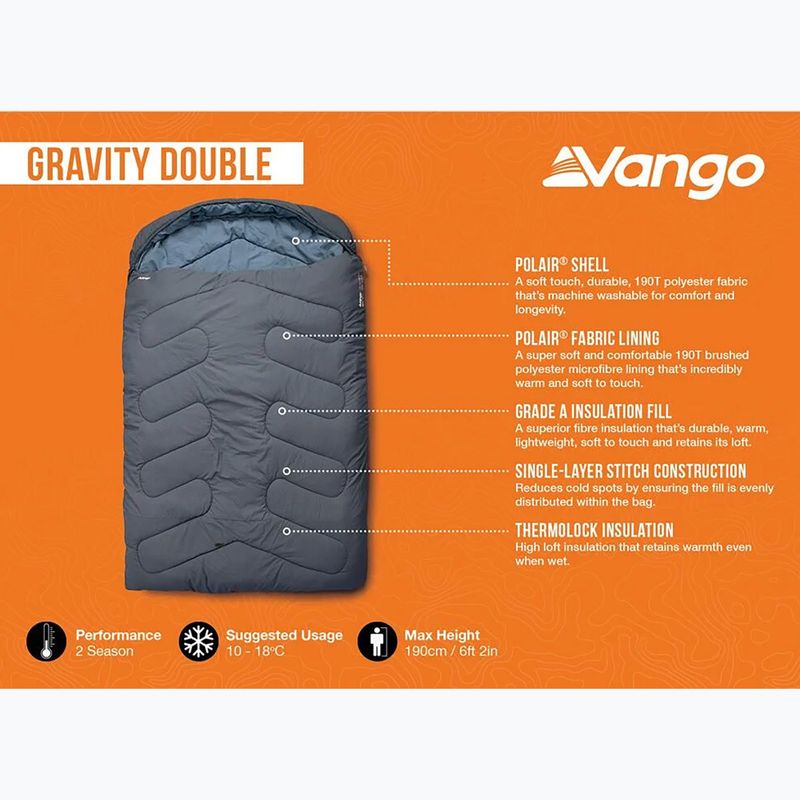 Спален чувал Vango Gravity Double deep blue 6