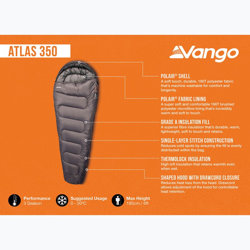 Спален чувал Vango Atlas 350 excalibur 5