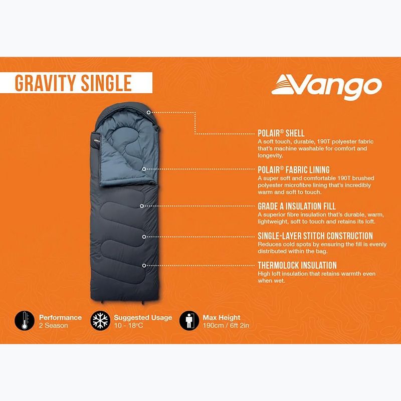 Спален чувал Vango Gravity Single deep blue 6