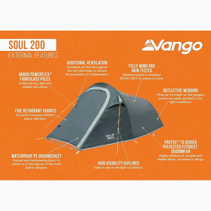Палатка за трекинг 2-местна Vango Soul 200 peridot green 3