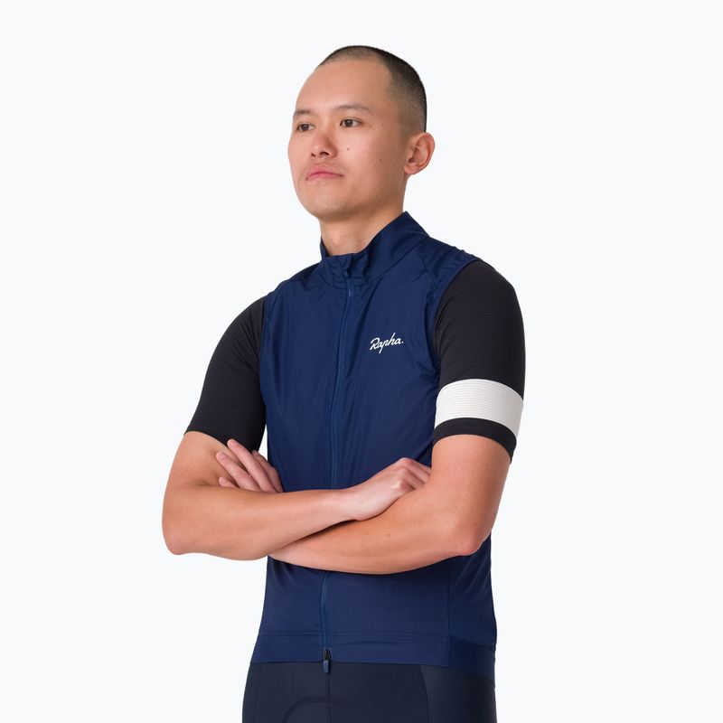 Мъжка велосипедна жилетка Rapha Core Gilet Navy/White 2