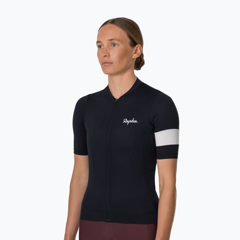 Дамска тениска за колоездене Rapha Core Lightweight Jersey black/white 2