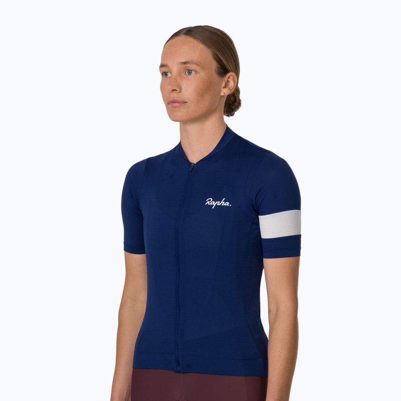 Дамска тениска за колоездене Rapha Core Lightweight Jersey navy/white 2