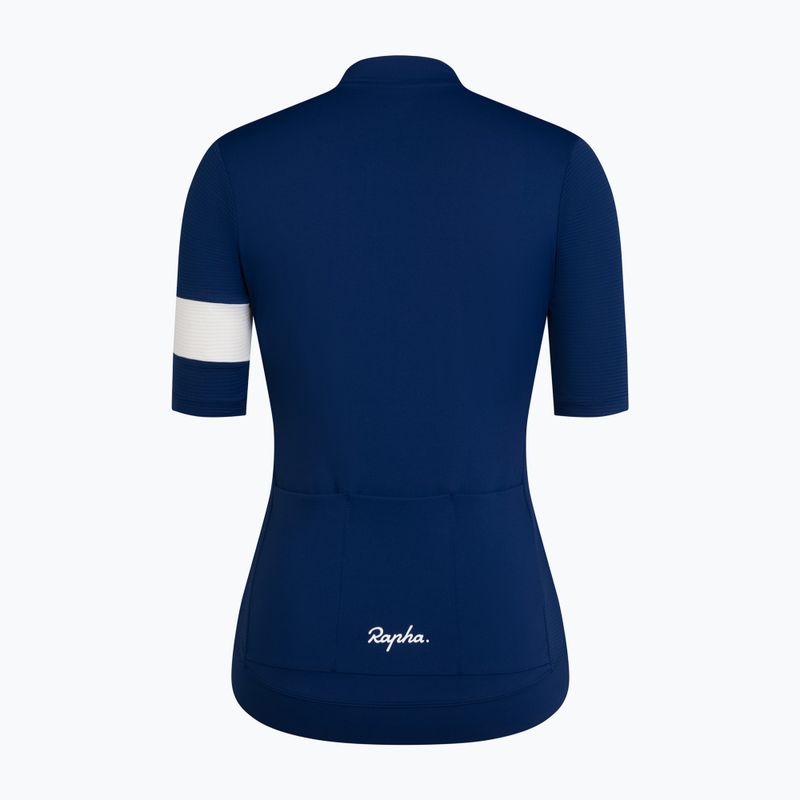 Дамска тениска за колоездене Rapha Core Lightweight Jersey navy/white 6
