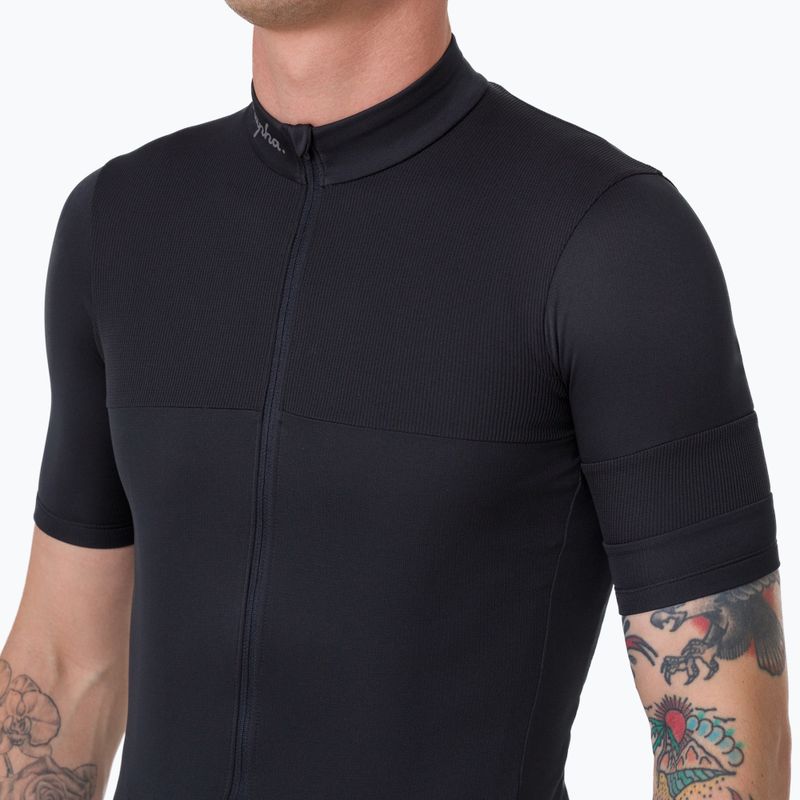 Мъжка тениска за колоездене Rapha Brevet Element Jersey black/dark grey 3