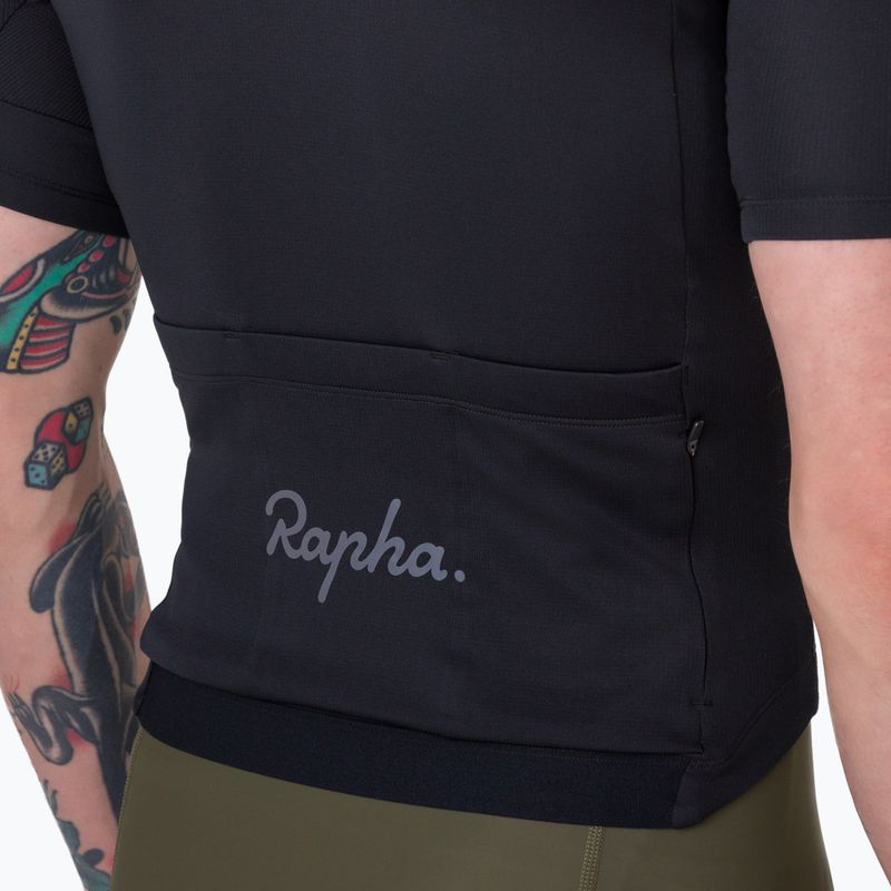 Мъжка тениска за колоездене Rapha Brevet Element Jersey black/dark grey 4