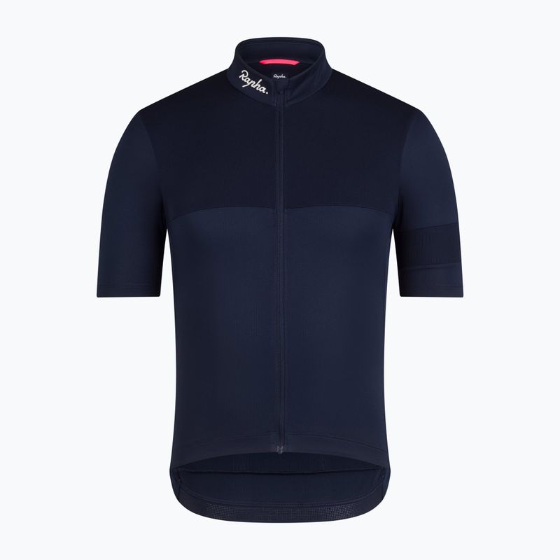 Мъжка тениска за колоездене Rapha Brevet Element Jersey dark navy/white 5