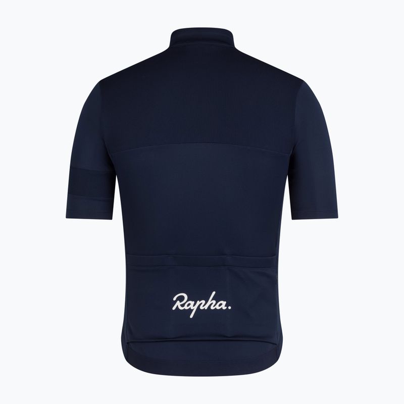 Мъжка тениска за колоездене Rapha Brevet Element Jersey dark navy/white 6