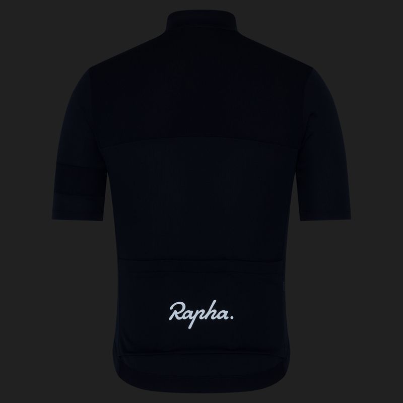 Мъжка тениска за колоездене Rapha Brevet Element Jersey dark navy/white 8
