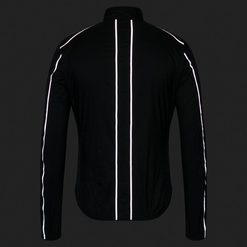 Мъжко яке за колоездене Rapha Brevet Element Wind Jacket black/grey 8