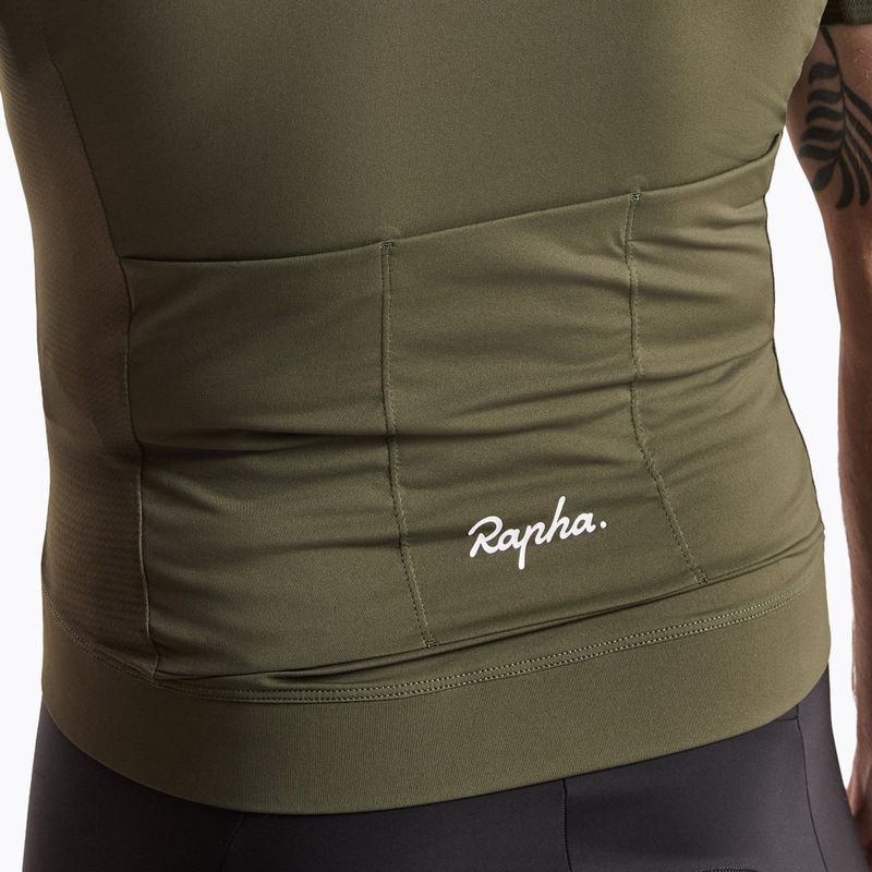 Мъжка тениска за колоездене Rapha Core Lightweight Jersey dark green/white 4