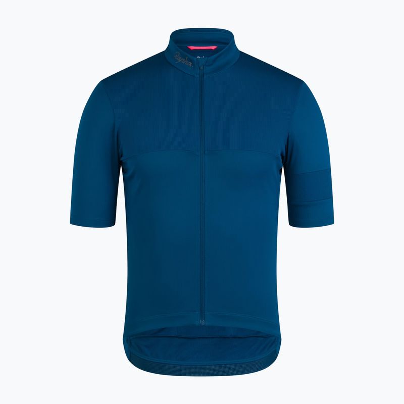 Мъжка тениска за колоездене Rapha Brevet Element Jersey jewelled blue/navy