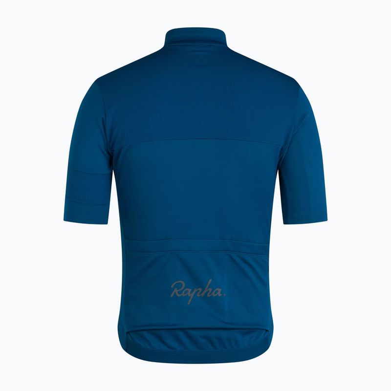 Мъжка тениска за колоездене Rapha Brevet Element Jersey jewelled blue/navy 2