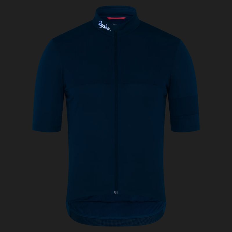 Мъжка тениска за колоездене Rapha Brevet Element Jersey jewelled blue/navy 3