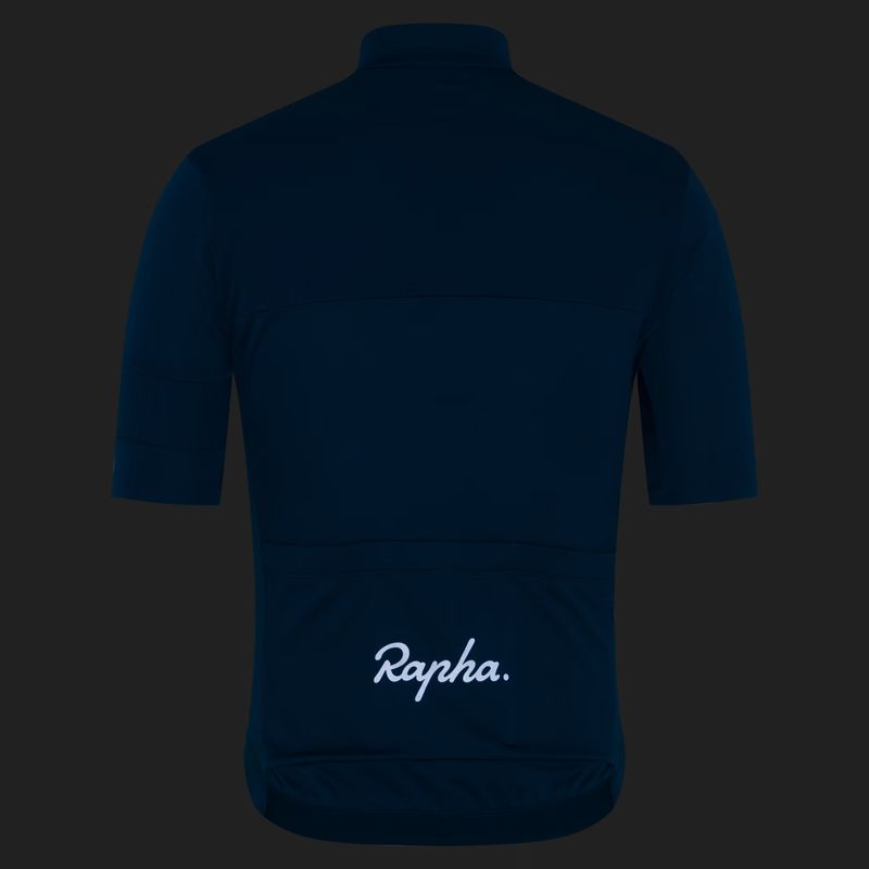 Мъжка тениска за колоездене Rapha Brevet Element Jersey jewelled blue/navy 4