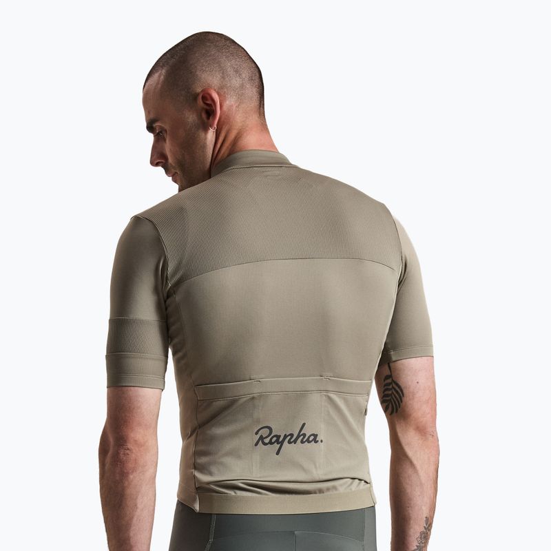 Мъжка тениска за колоездене Rapha Brevet Element Jersey khaki/black 2