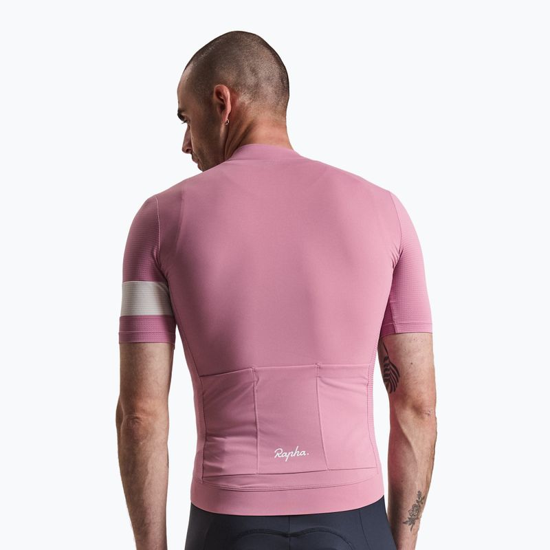 Мъжка тениска за колоездене Rapha Core Lightweight Jersey dusty mauve/white 2