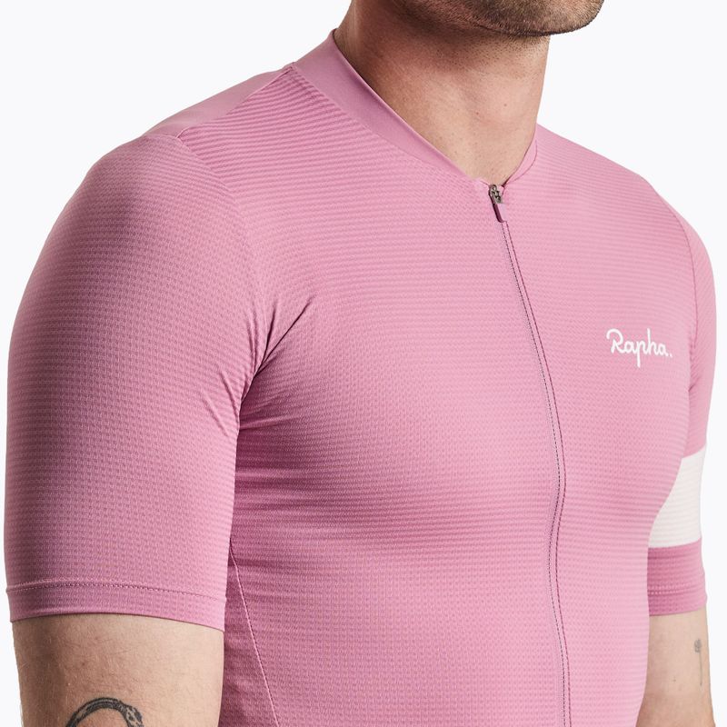 Мъжка тениска за колоездене Rapha Core Lightweight Jersey dusty mauve/white 3