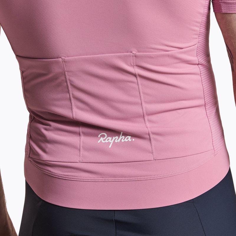 Мъжка тениска за колоездене Rapha Core Lightweight Jersey dusty mauve/white 4