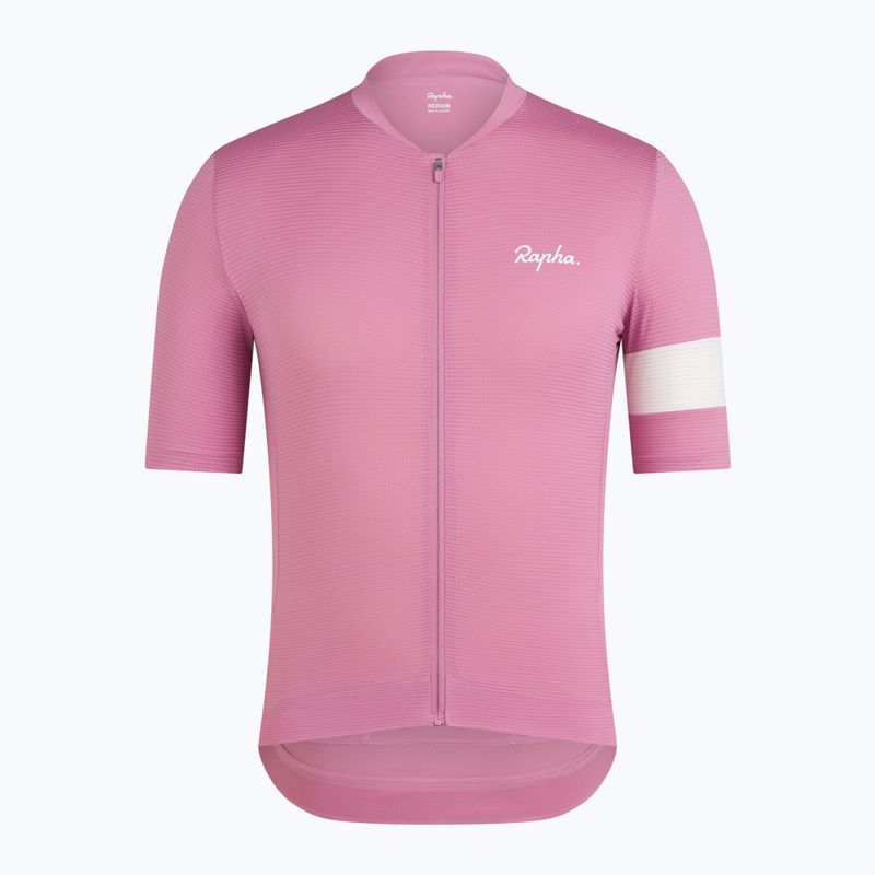 Мъжка тениска за колоездене Rapha Core Lightweight Jersey dusty mauve/white 5