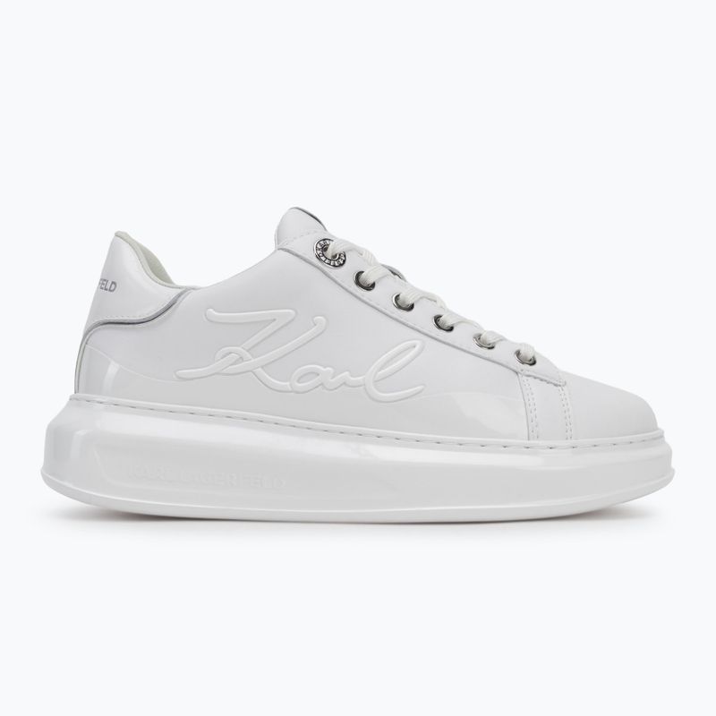Дамски обувки KARL LAGERFELD Kapri Signia Shine white leather/mono 2