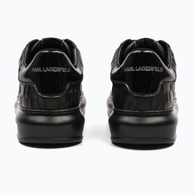 KARL LAGERFELD мъжки Kapri Monogram Emboss черни обувки от кожа/моно 2