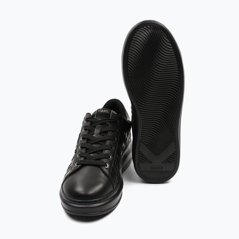 KARL LAGERFELD мъжки Kapri Monogram Emboss черни обувки от кожа/моно 3