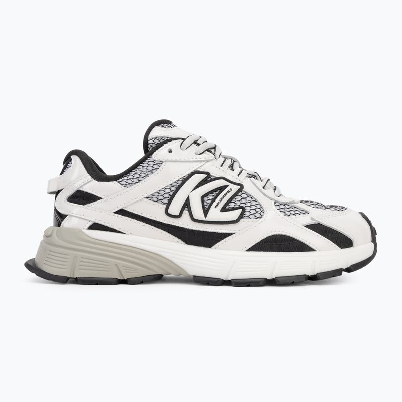 KARL LAGERFELD дамски обувки Orion Sidetrim черни от кожа/текстил с бял цвят 2