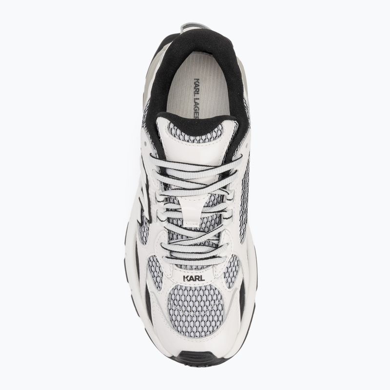 KARL LAGERFELD дамски обувки Orion Sidetrim черни от кожа/текстил с бял цвят 5