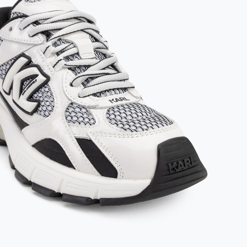 KARL LAGERFELD дамски обувки Orion Sidetrim черни от кожа/текстил с бял цвят 7