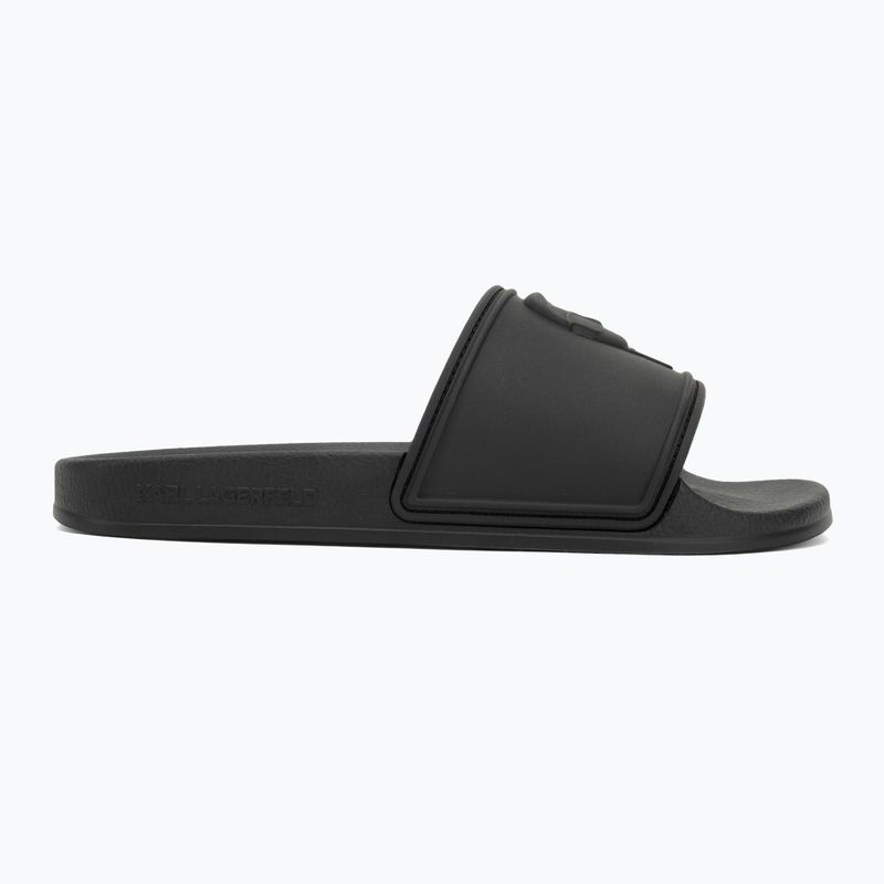 KARL LAGERFELD дамски джапанки Kondo 2.0 NFT Relief black rubber 2