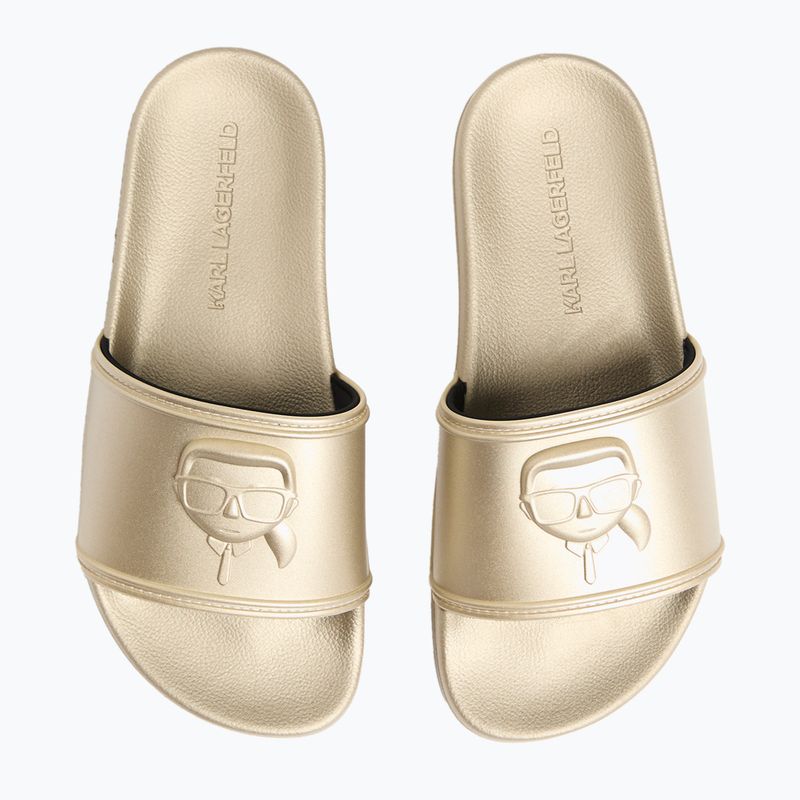 KARL LAGERFELD дамски джапанки Kondo 2.0 NFT Relief gold rubber 11