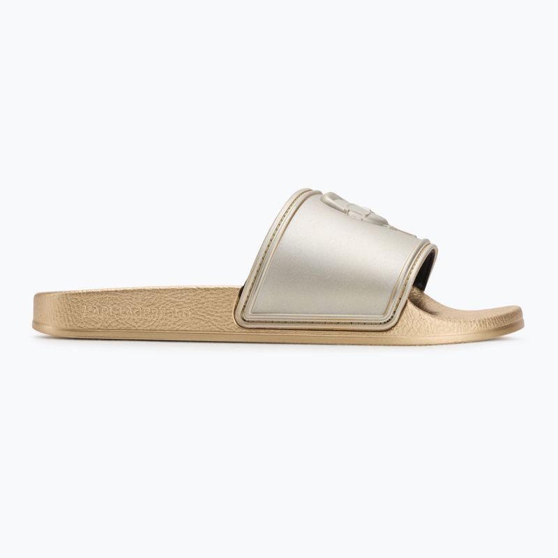 KARL LAGERFELD дамски джапанки Kondo 2.0 NFT Relief gold rubber 2