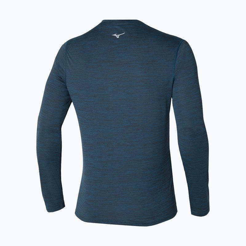 Мъжка тениска с дълъг ръкав Mizuno Impulse Core Tee blue wing teal 2