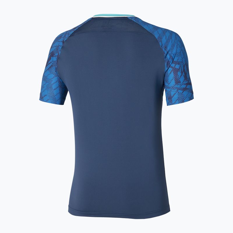 Мъжка тениска за тенис Mizuno Mugen Shadow Tee estate blue 2