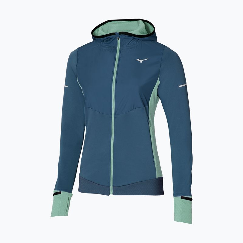 Дамско яке за бягане Mizuno Warmalite Hybrid Full Zip blue wing teal
