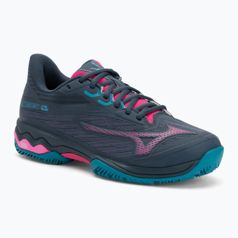 Дамски обувки за падел Mizuno Wave Exceed Light 2 midnight navy/ fuchsia purple/ emamel blue
