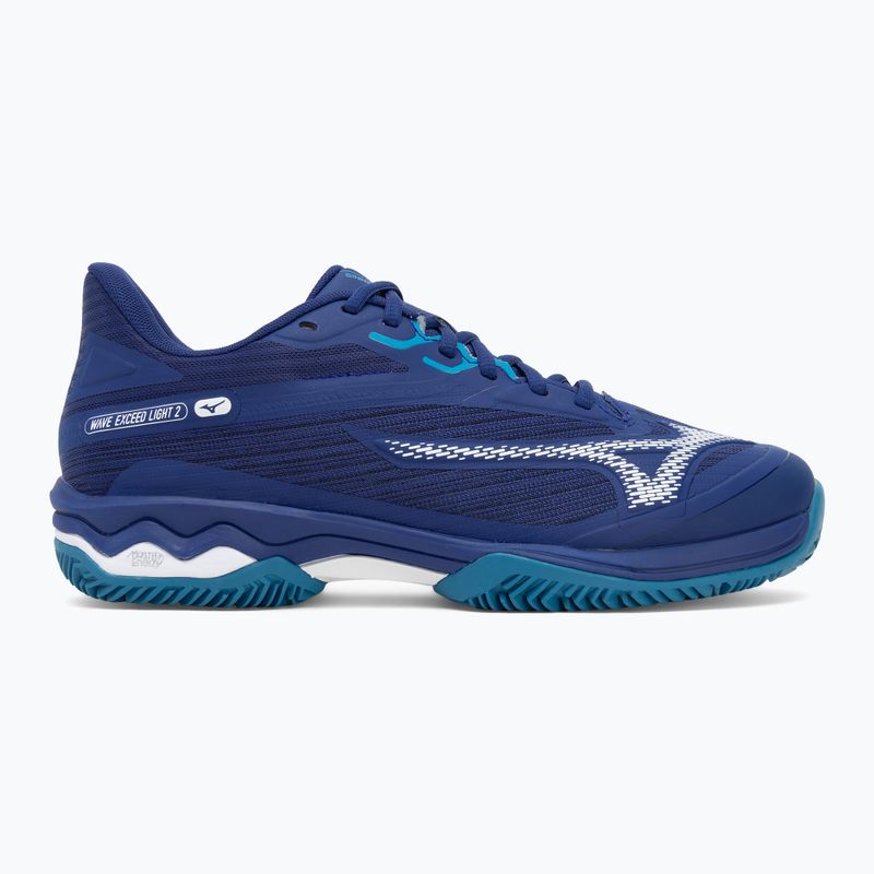 Мъжки обувки за тенис Mizuno Wave Exceed Light 2 CC bellwether blue/ white/ fjord blue 2