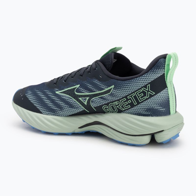 Мъжки обувки за бягане Mizuno Wave Rider GTX 2 vintage indigo / neo mint / front blue 3