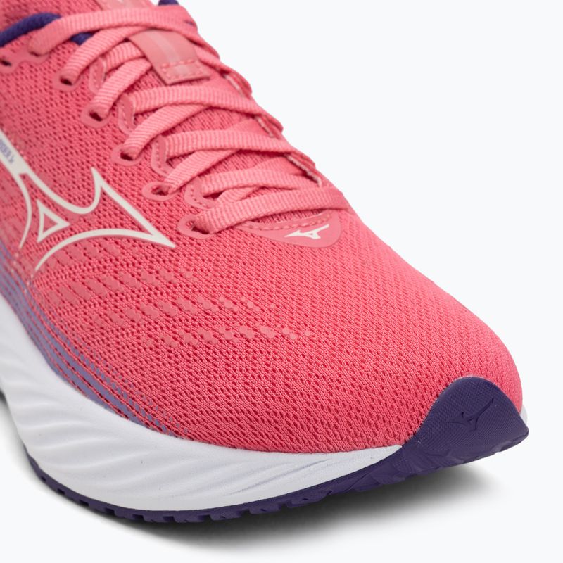 Детски обувки за бягане Mizuno Enerzy Rider Jr camelliarose/ snowwhite/violiet 7