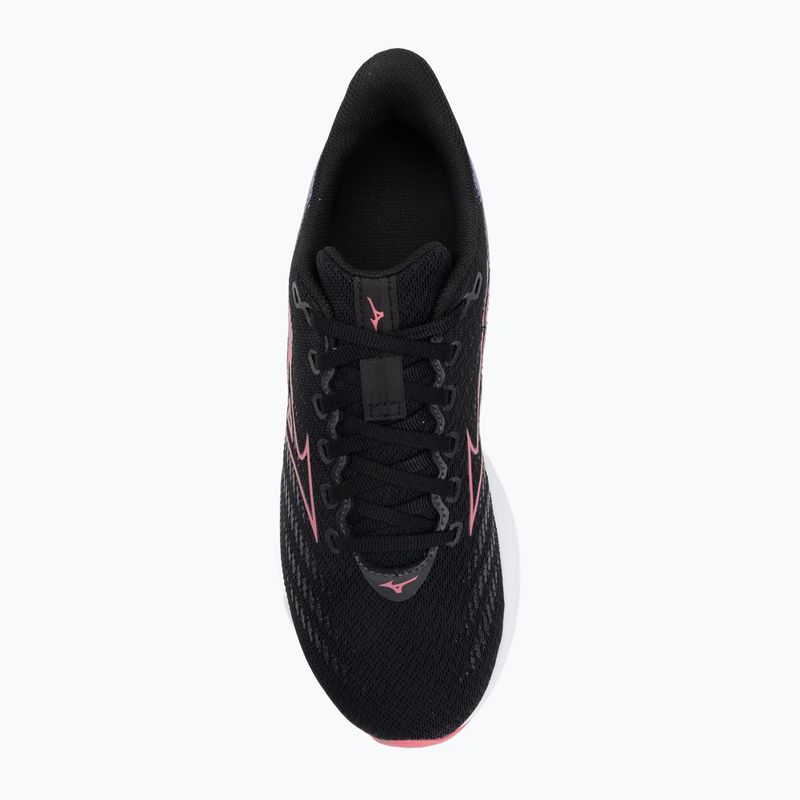 Детски обувки за бягане Mizuno Enerzy Rider Jr black/camelliarose/ paisleypurple 5